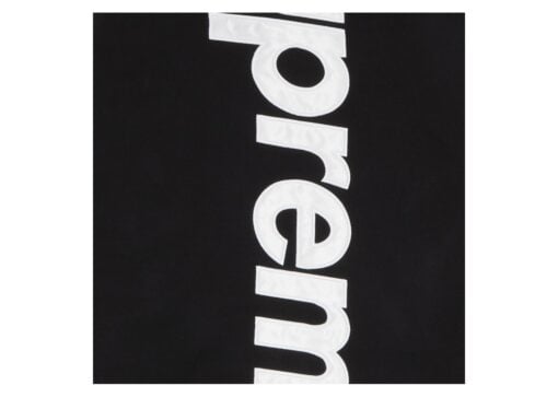 Supreme Satin Applique Hooded Sweatshirt Black