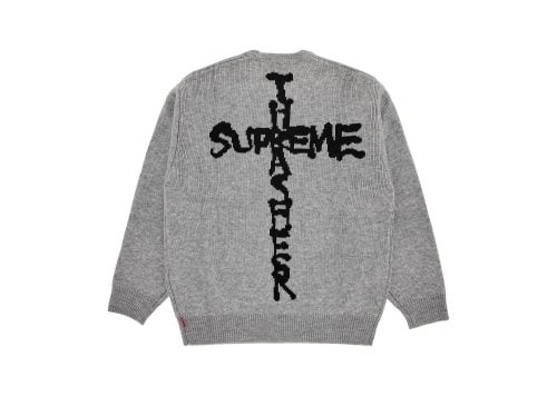 Supreme Thrasher Sweater Heather Grey