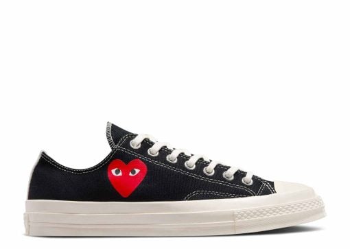 Converse Chuck Taylor All Star 70 Ox Comme des Garcons PLAY Single Heart Black A08804C