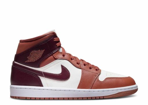 Nike Air Jordan 1 Mid Dusty Peach Night Maroon BQ6472-200