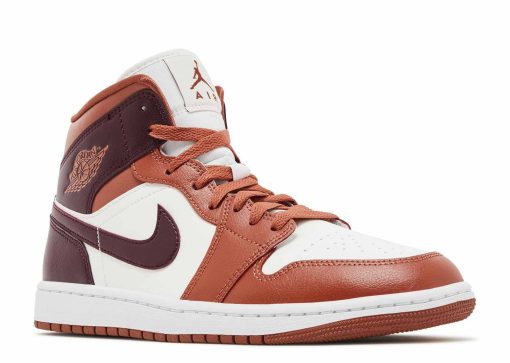 Nike Air Jordan 1 Mid Dusty Peach Night Maroon BQ6472-200