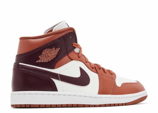 Nike Air Jordan 1 Mid Dusty Peach Night Maroon BQ6472-200