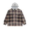 Supreme Dickies Plaid Hooded Zip Up Shirt Black