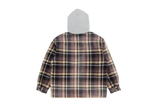 Supreme Dickies Plaid Hooded Zip Up Shirt Black