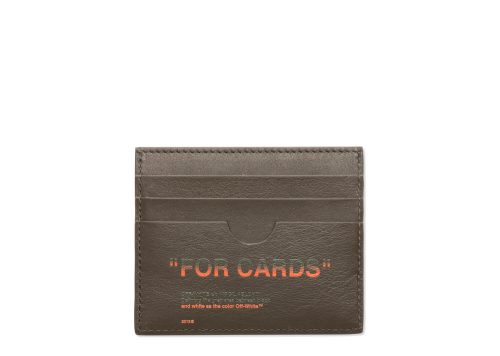 Off-White Quote Card Case Military Orange