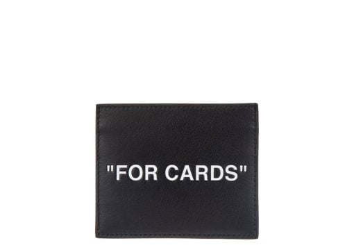 Off-White Quote Card Holder Black