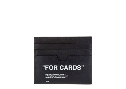 Off-White Quote Card Holder Black