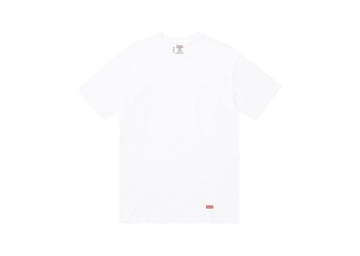 Supreme Hanes Tagless Tees White