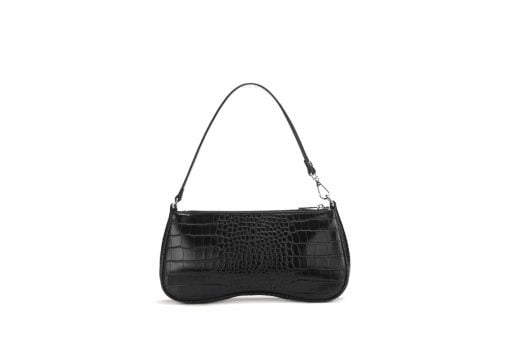 JW Pei Eva Shoulder Handbag Black Croc