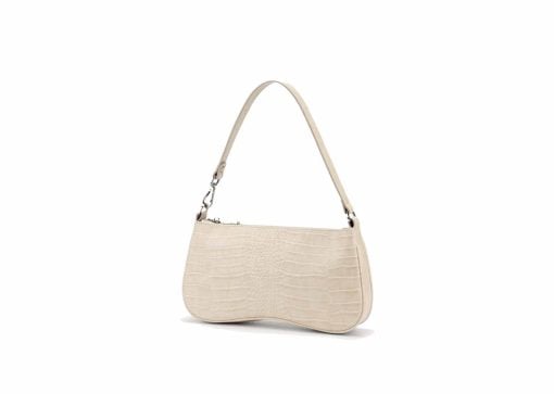 JW Pei Eva Shoulder Handbag Ivory Croc