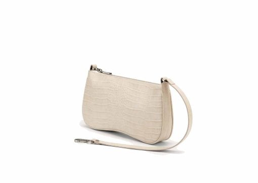 JW Pei Eva Shoulder Handbag Ivory Croc