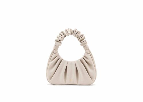 JW Pei Gabbi Ruched Hobo Handbag Ivory