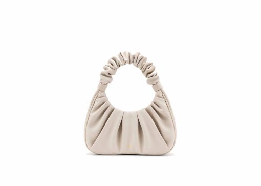 JW Pei Gabbi Ruched Hobo Handbag Ivory