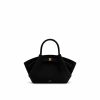 JW Pei Hana Mini Faux Suede Tote Bag Black