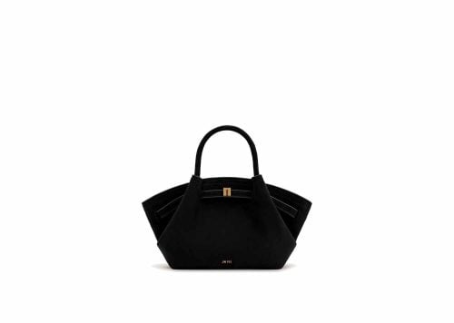 JW Pei Hana Mini Faux Suede Tote Bag Black