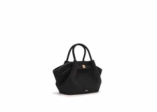 JW Pei Hana Mini Faux Suede Tote Bag Black