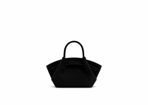 JW Pei Hana Mini Faux Suede Tote Bag Black