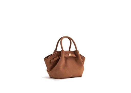 JW Pei Hana Mini Faux Suede Tote Bag Brown