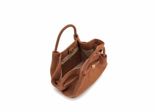 JW Pei Hana Mini Faux Suede Tote Bag Brown