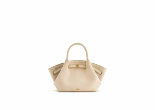 JW Pei Hana Mini Faux Suede Tote Bag Off White