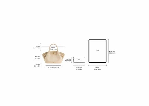 JW Pei Hana Mini Faux Suede Tote Bag Off White