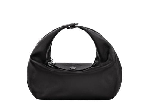 Longchamp Le Pliage Xstra Xs Handbag Black Leather