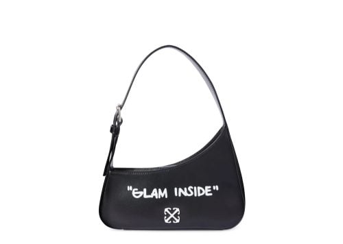 Off-White Jitney Quote Shoulder Bag Black