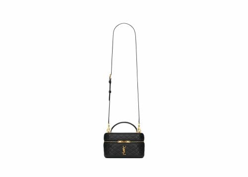 Saint Laurent Gaby Vanity Bag In Lambskin Black