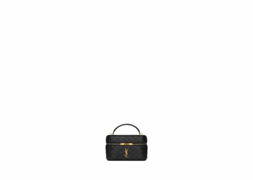 Saint Laurent Gaby Vanity Bag In Lambskin Black