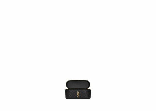 Saint Laurent Gaby Vanity Bag In Lambskin Black