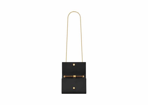 Saint Laurent Kate Small In Grain De Poudre Embossed Leather Black