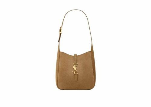 Saint Laurent Le 5 À 7 Supple Baby In Suede Golden Leaf