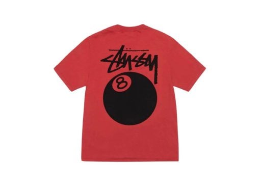 Stussy 8 Ball Pigment Dyed Tee Red