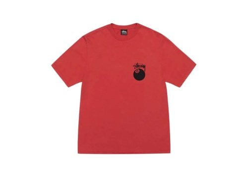 Stussy 8 Ball Pigment Dyed Tee Red