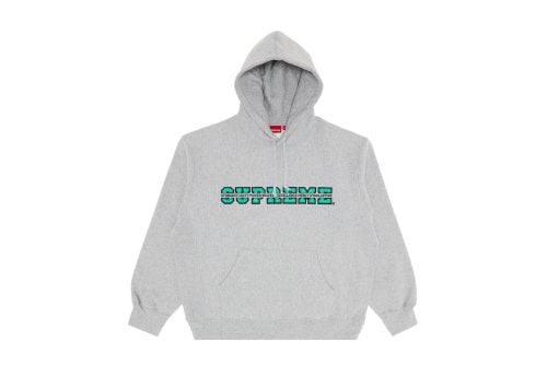 Supreme Collegiate Acronym Hooded Sweatshirt Heather Grey