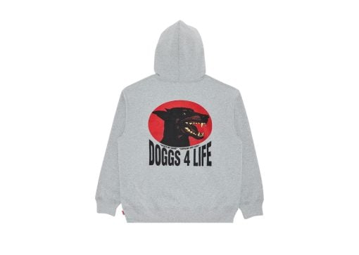 Supreme Doggs Hooded Sweatshirt Heather Grey