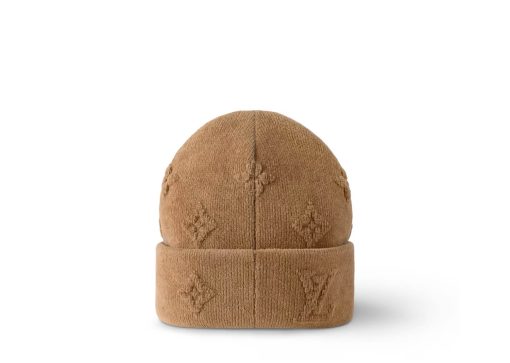 Louis Vuitton LV Crush Monogram Beanie Camel