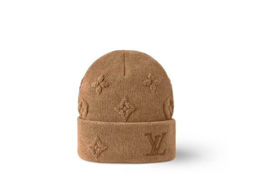 Louis Vuitton LV Crush Monogram Beanie Camel