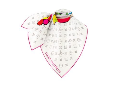 Louis Vuitton x Takashi Murakami Monogram Superflat Square 90 White