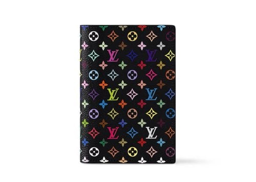 Louis Vuitton x Takashi Murakami Passport Cover Black Multicolored