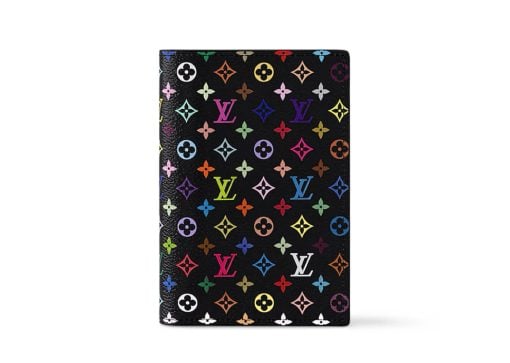 Louis Vuitton x Takashi Murakami Passport Cover Black Multicolored