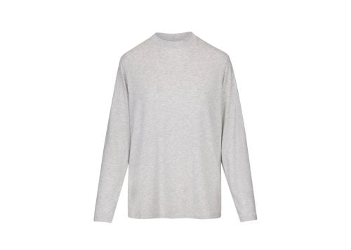 SKIMS Boyfriend Long Sleeve T Shirt Light Heather Grey