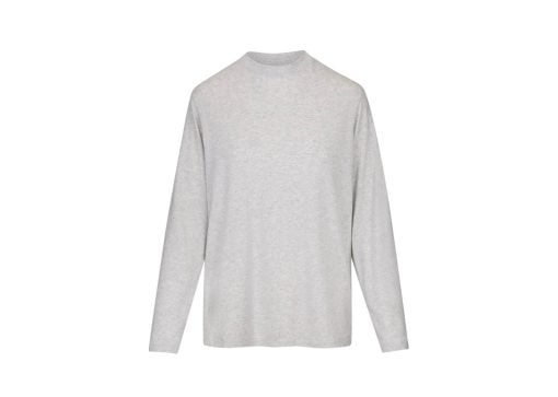 SKIMS Boyfriend Long Sleeve T Shirt Light Heather Grey