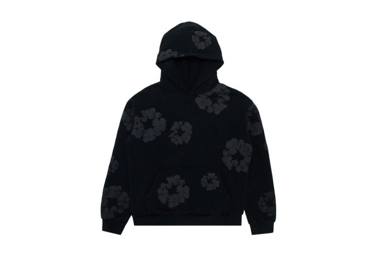 Denim Tears Cotton Wreath Hoodie Black Monochrome