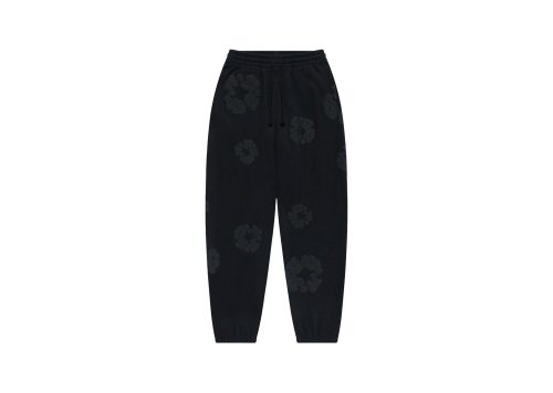 Denim Tears Cotton Wreath Sweatpants Black Monochrome