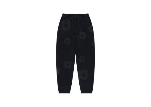 Denim Tears Cotton Wreath Sweatpants Black Monochrome