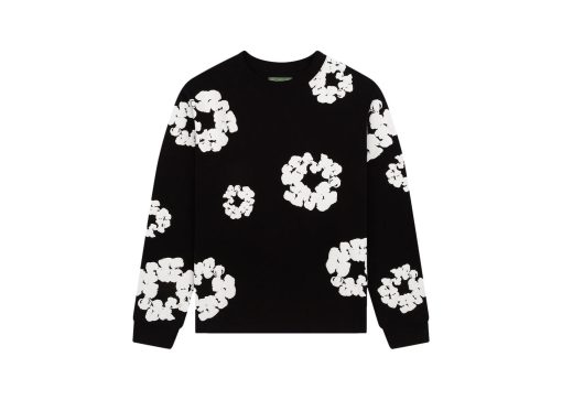 Denim Tears Long Sleeve Cotton Wreath T-shirt Black