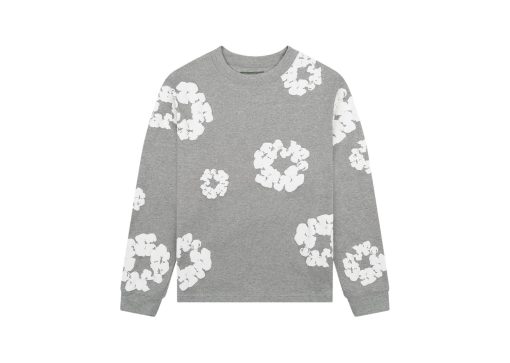 Denim Tears Long Sleeve Cotton Wreath T-shirt Grey