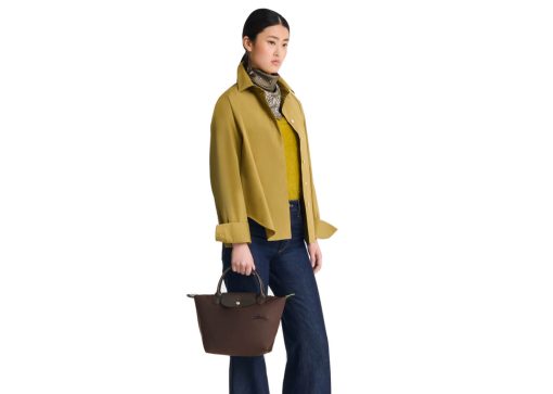 Longchamp Le Pliage Green S Handbag Mocha