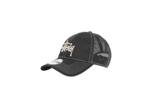 Stussy New Era 9Twenty Basic Trucker Black